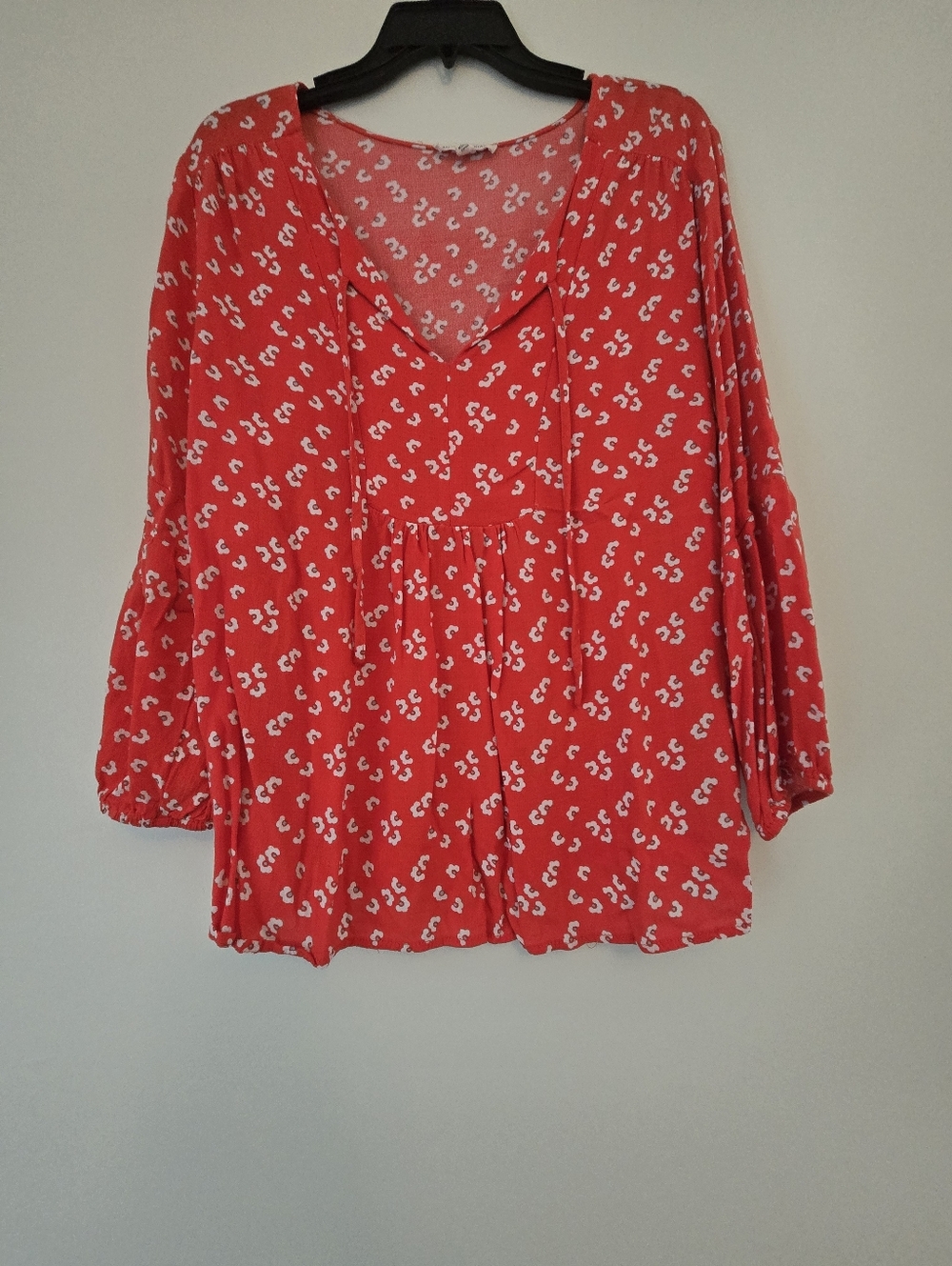 Women's ORange Patterned Top